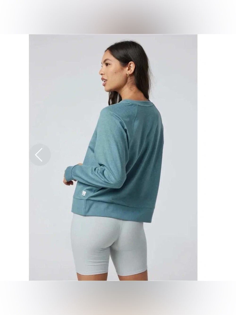 Vuori Daydream Crew Blue Green Heather Size Medium
